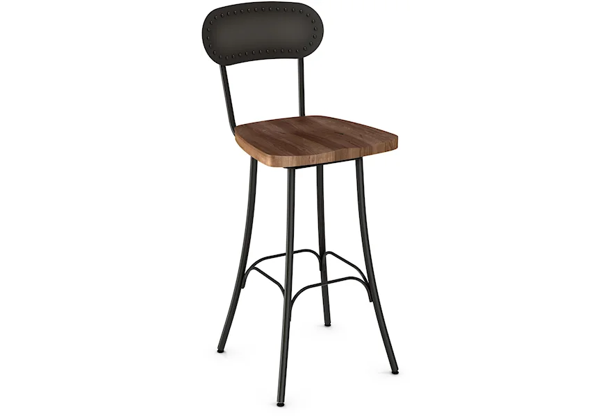 Industrial - Amisco 26" Bean Swivel Stool by Amisco at Esprit Decor Home Furnishings